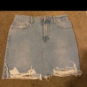 Jean mini skirt
